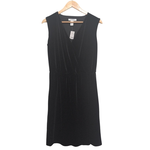 NWT WHBM White House Black Market Surplice Velvet Knee Length Strapless Dress - Picture 2 of 15